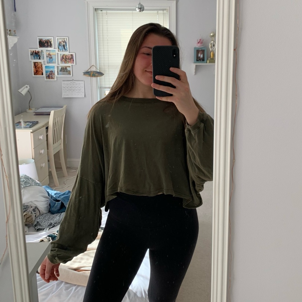 UO “Out From Under” cropped long sleeve tee